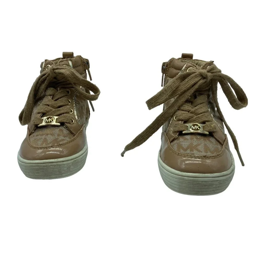 Michael Kors Tan Lil Mosely High Top Sneakers Shoes Toddler Size 8‎